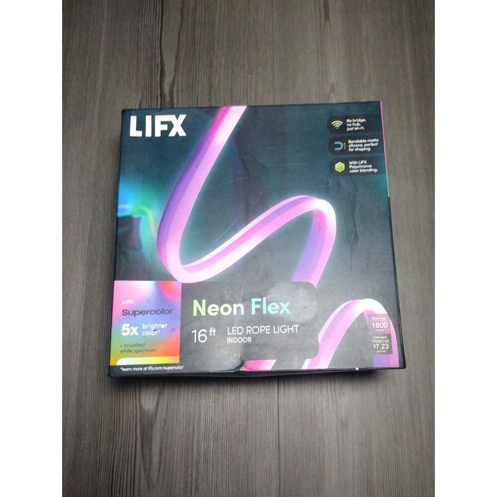 LIFX SuperColor Neon Flex -  16ft Light Strip – Smart LED - Rope Light - New